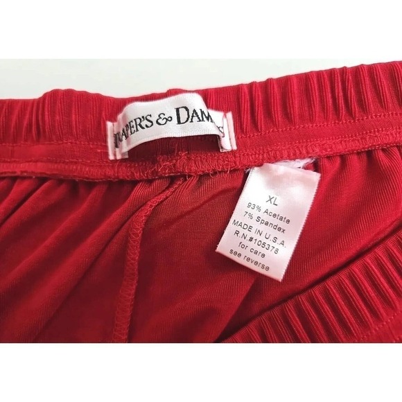 Drapers & Damons ~Woman Size XL~ Red Pull On Pants Slinky Elastic Waist. - Picture 8 of 12